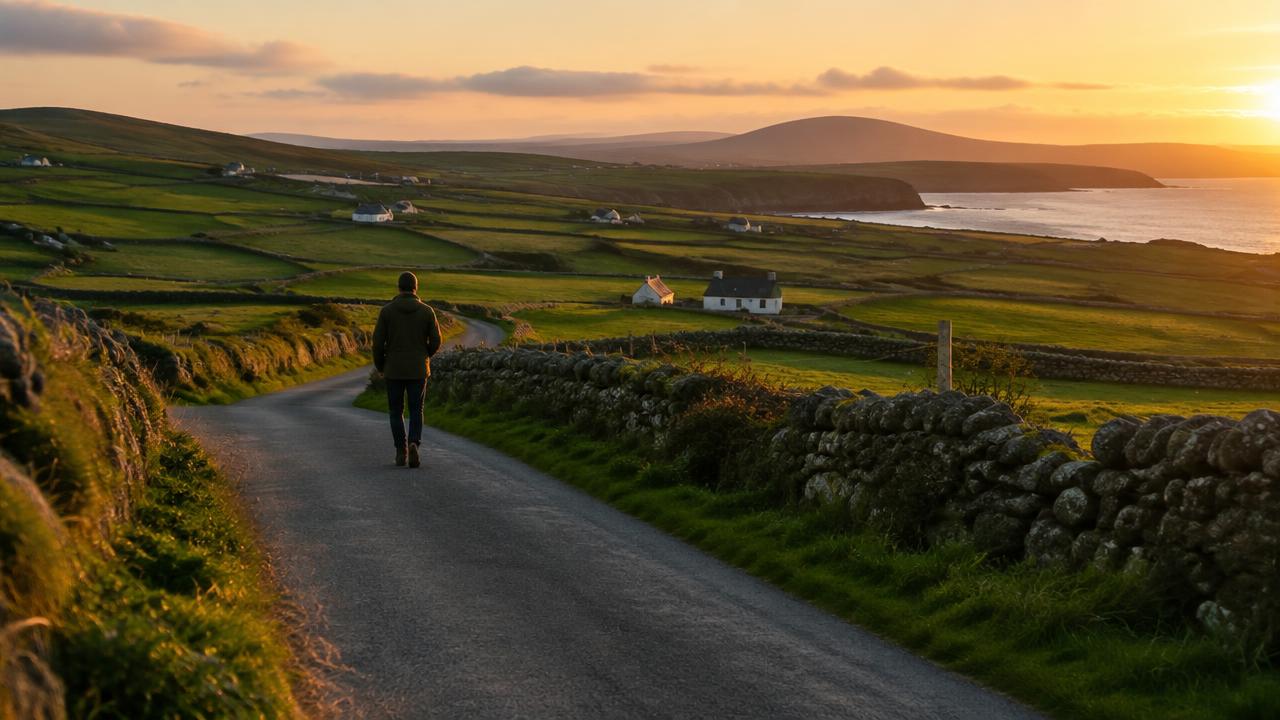 Farmland in rural Ireland.